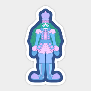 Blue Christmas Nutcracker Sticker